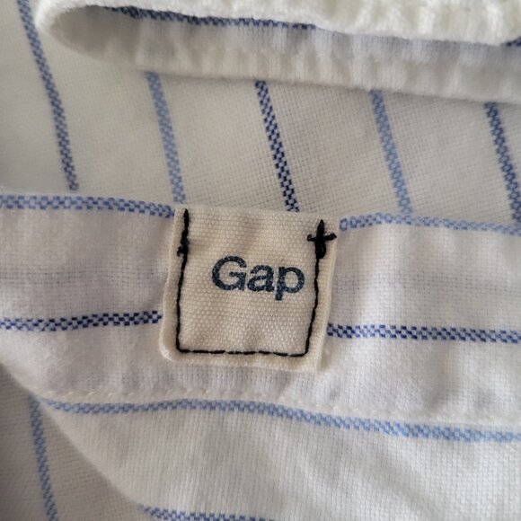 GAP Oxford Striped Button Down Shirt Women's Size XS - Picture 6 of 13